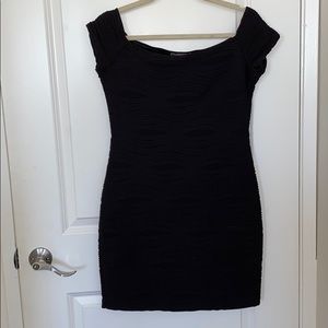 Black Brat Star bodycon mini dress